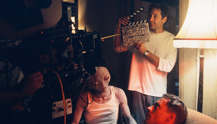 David Duchovny sul set di X-Files