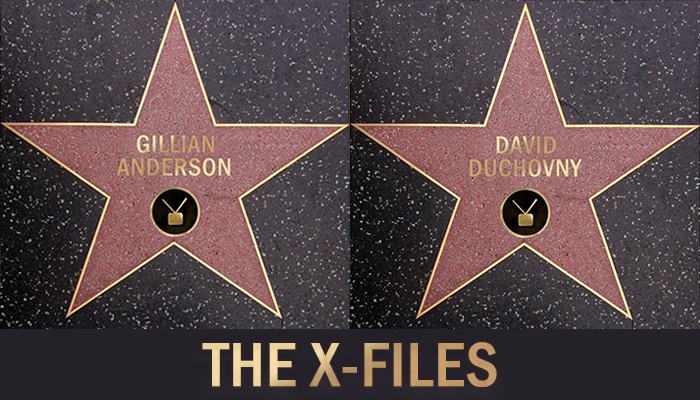 Gillian Anderson e David Duchovny sulla Walk of Fame di Hollywood